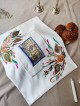 Couverture Challah brodée florale spéciale pour Shabb, couvertures Challah,