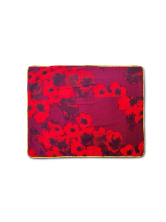 Red Floral Embroidered Challah Cover For Shabbat a , Challah Covers ,