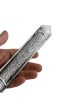 Étui Mezuzah en argent pur brossé, Mezuzah extra large, Judai israélien