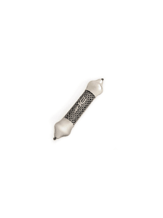 Grand étui Mezuzah en filigrane en argent sterling 925, Avi Nadav Mezuzah Ca