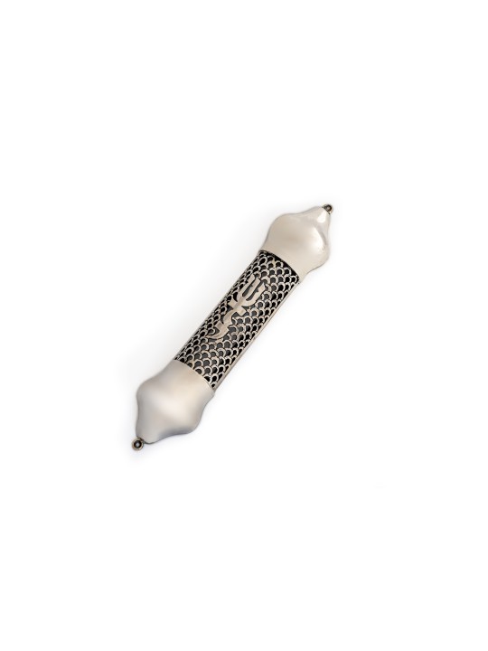 Grand étui Mezuzah en filigrane en argent sterling 925, Avi Nadav Mezuzah Ca
