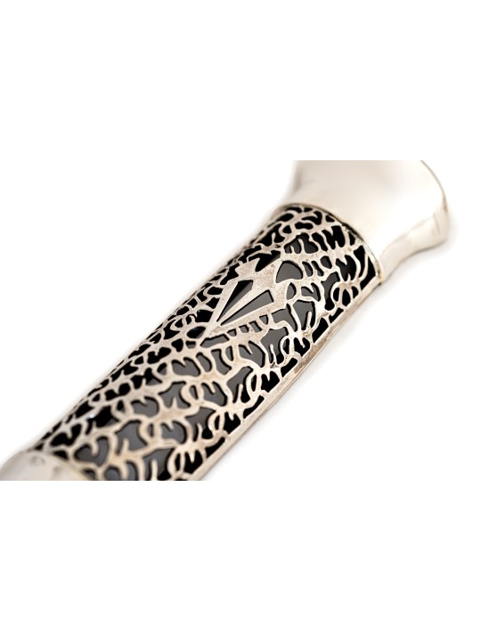 Large Filigree Mezuzah Case 925 Sterling Silver , Avi Nadav Mezuzah Ca