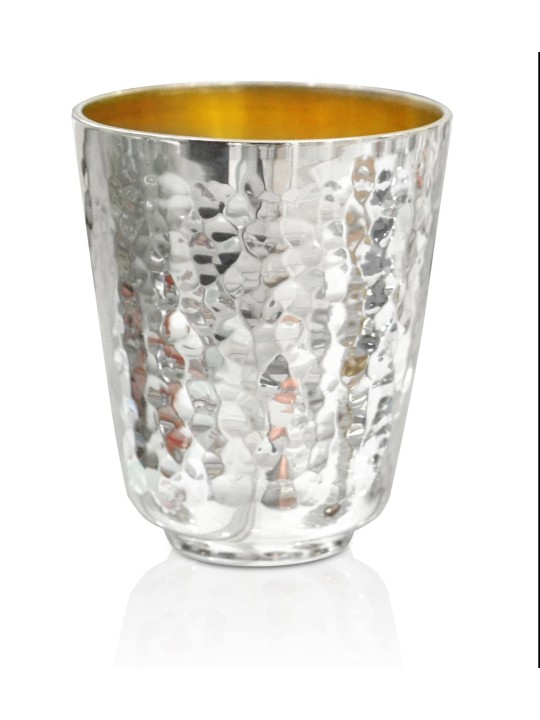 Hammered modern Petite Kiddush Cup , Passover Gifts , Israeli Judaica