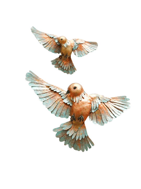 Unique Bird Copper Wall Hanging Art , Jewish Wedding Gifts , Israeli J