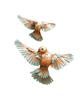 Unique Bird Copper Wall Hanging Art , Jewish Wedding Gifts , Israeli J