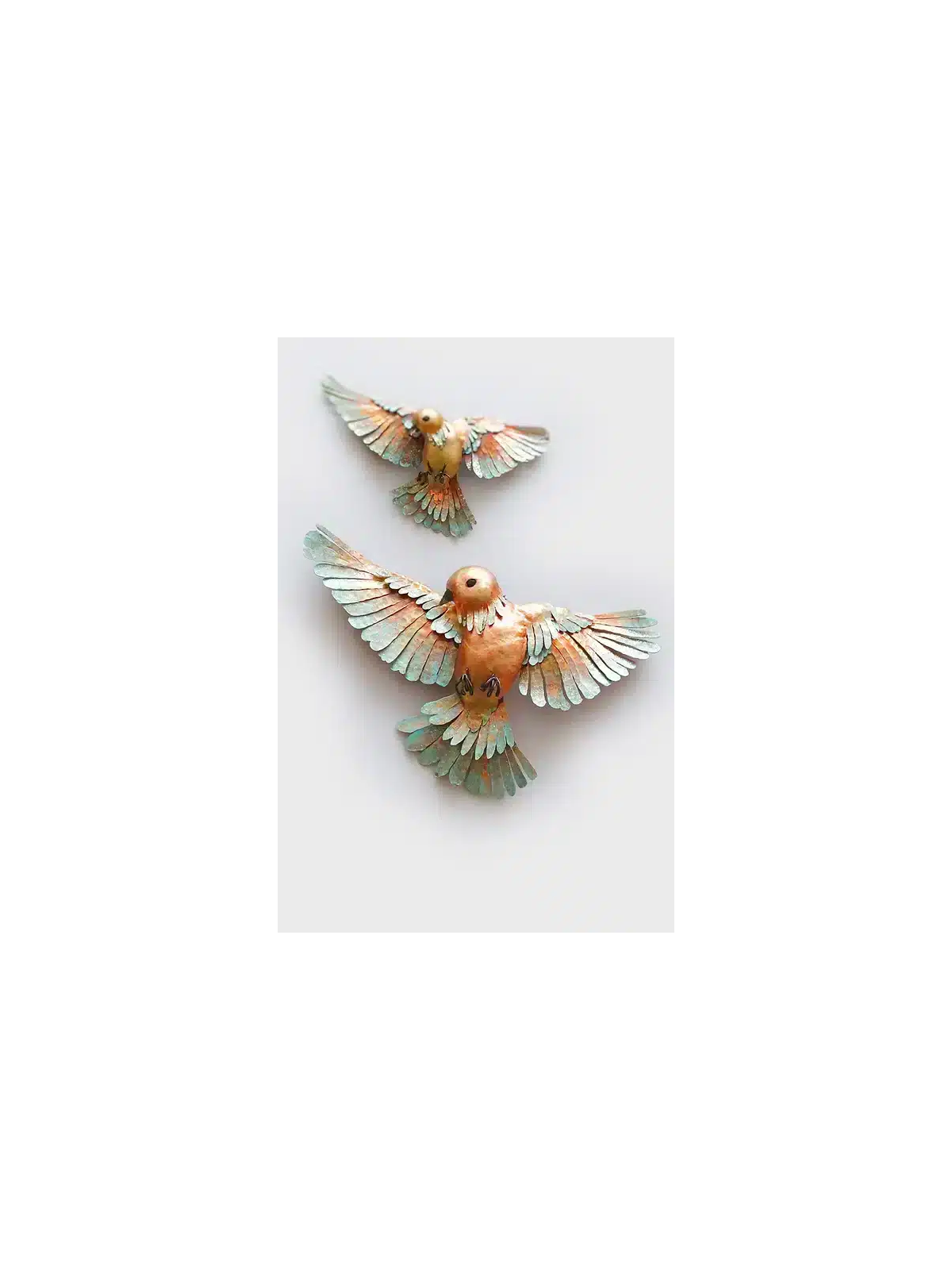 Unique Bird Copper Wall Hanging Art , Jewish Wedding Gifts , Israeli J