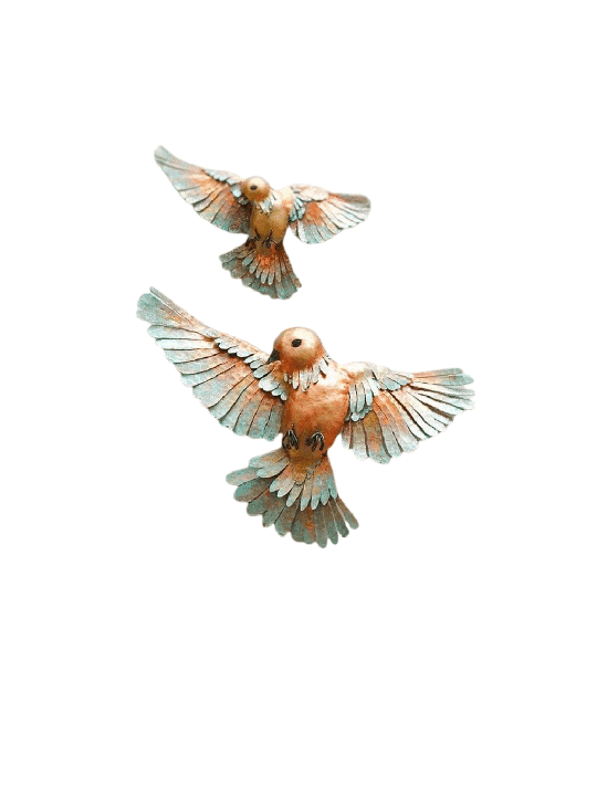 Unique Bird Copper Wall Hanging Art , Jewish Wedding Gifts , Israeli J