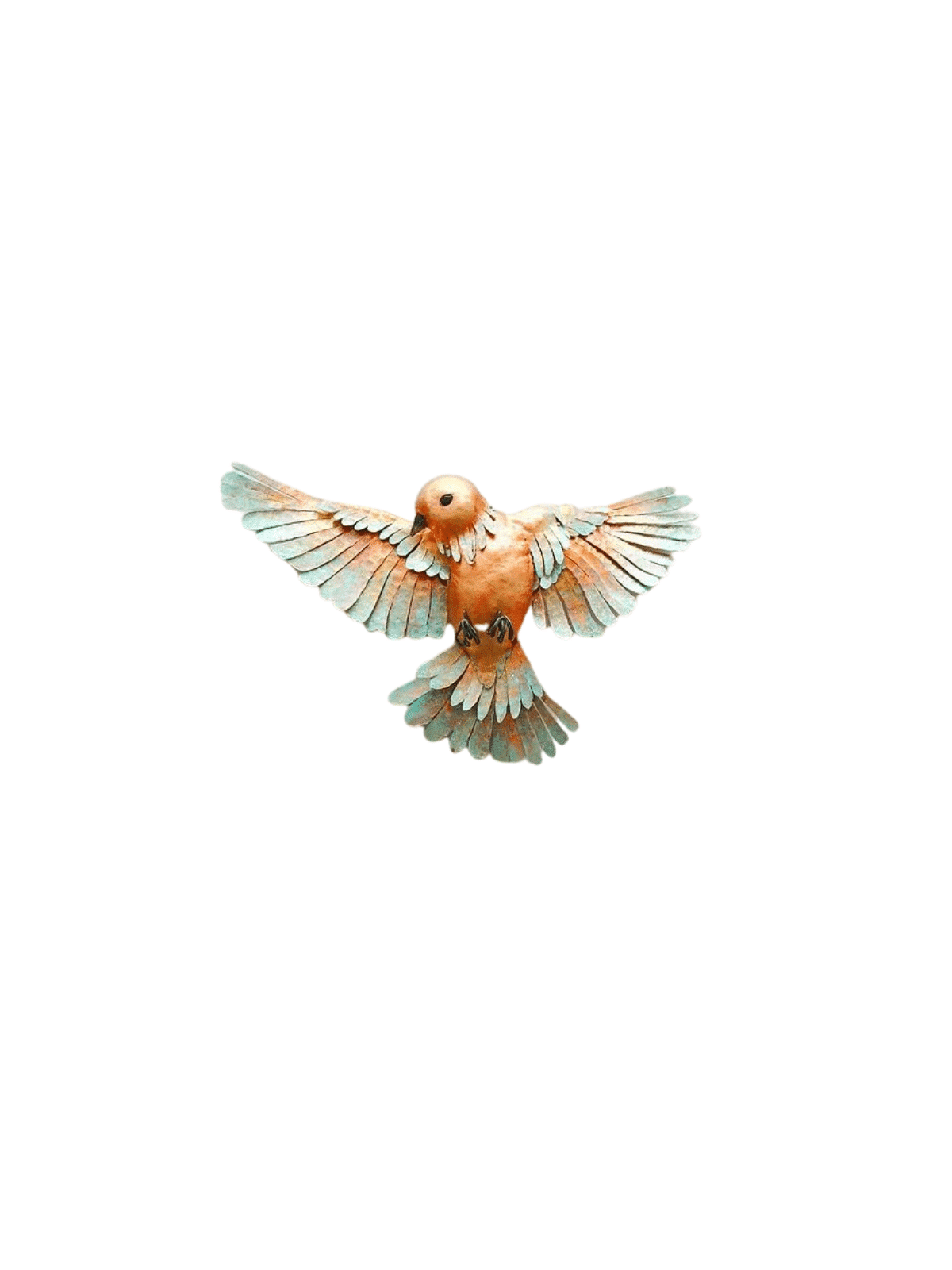 Art unique de tenture murale en cuivre d’oiseau, cadeaux de mariage juif, J israélien