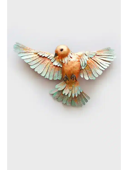 Art unique de tenture murale en cuivre d’oiseau, cadeaux de mariage juif, J israélien