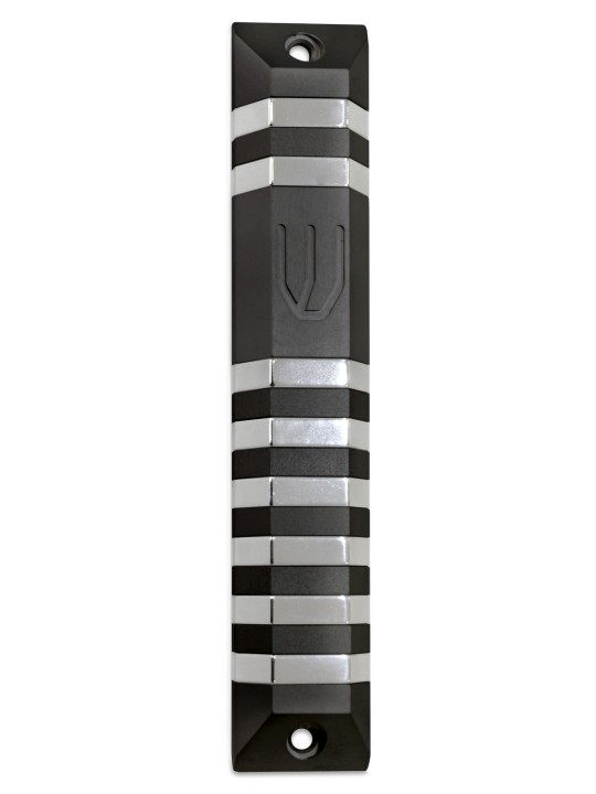 Large Trapeze Shaped Aluminum Mezuzah Case , Large Mezuzahs , Israeli