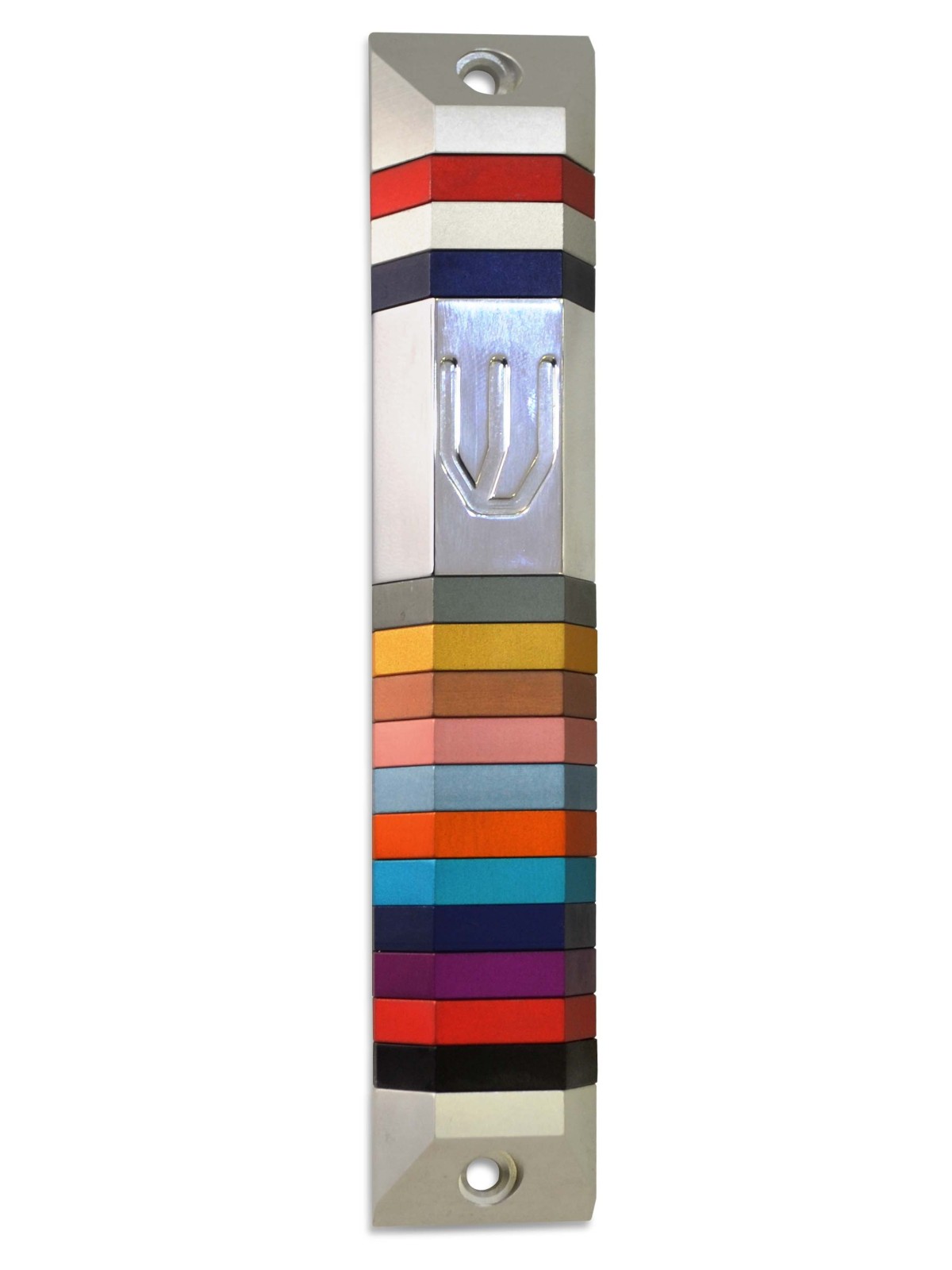 Étui coloré en forme de trapèze pour mezouza, grandes mezouzas, judaïque israélien