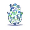 Yair Emanuel Hamsa Sculpture on Stand Blue Bird... | Table Decorations