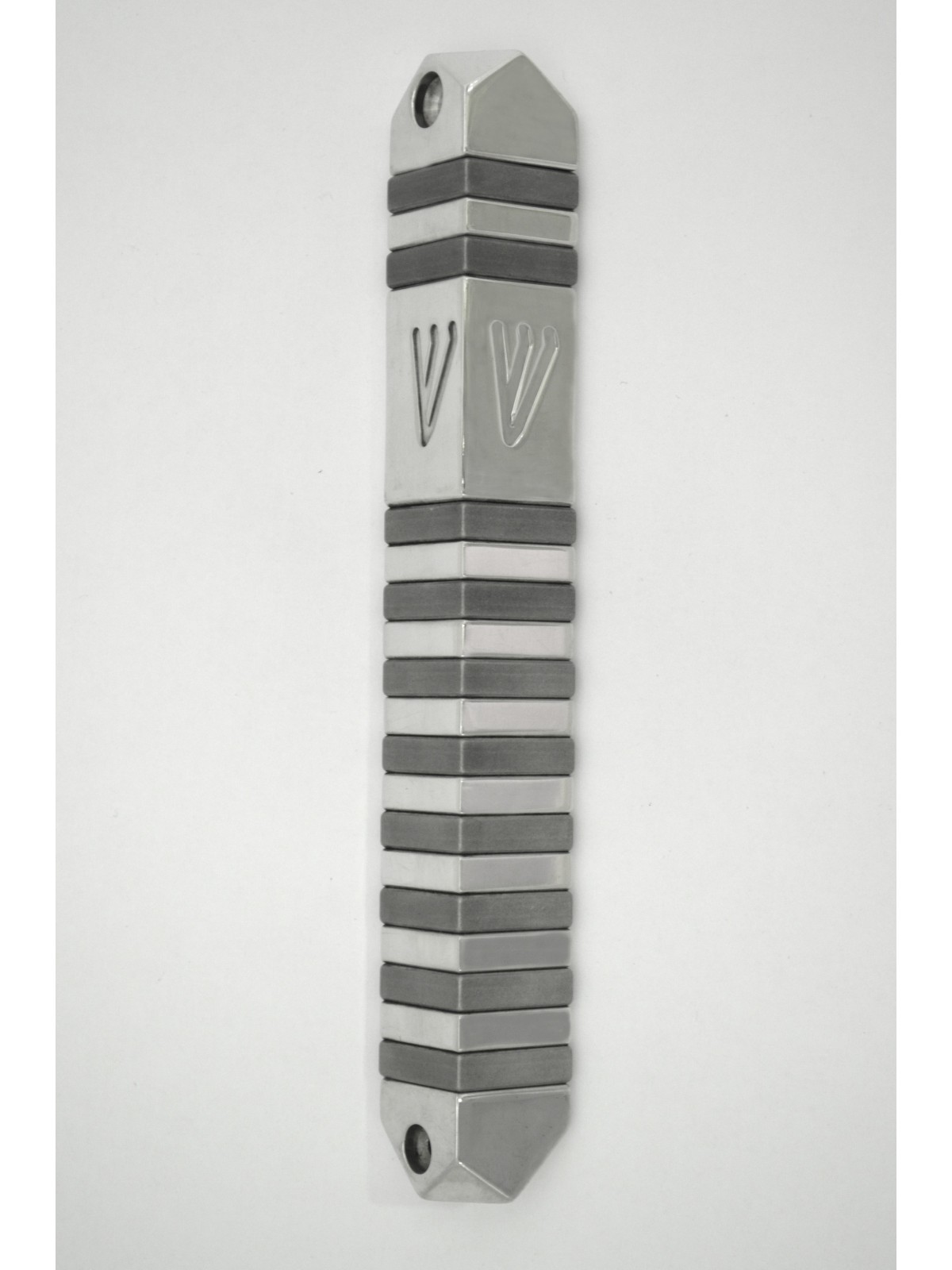 Boîtier moderne en aluminium de mezouza de triangle de XL, mezouza extra large, Israël