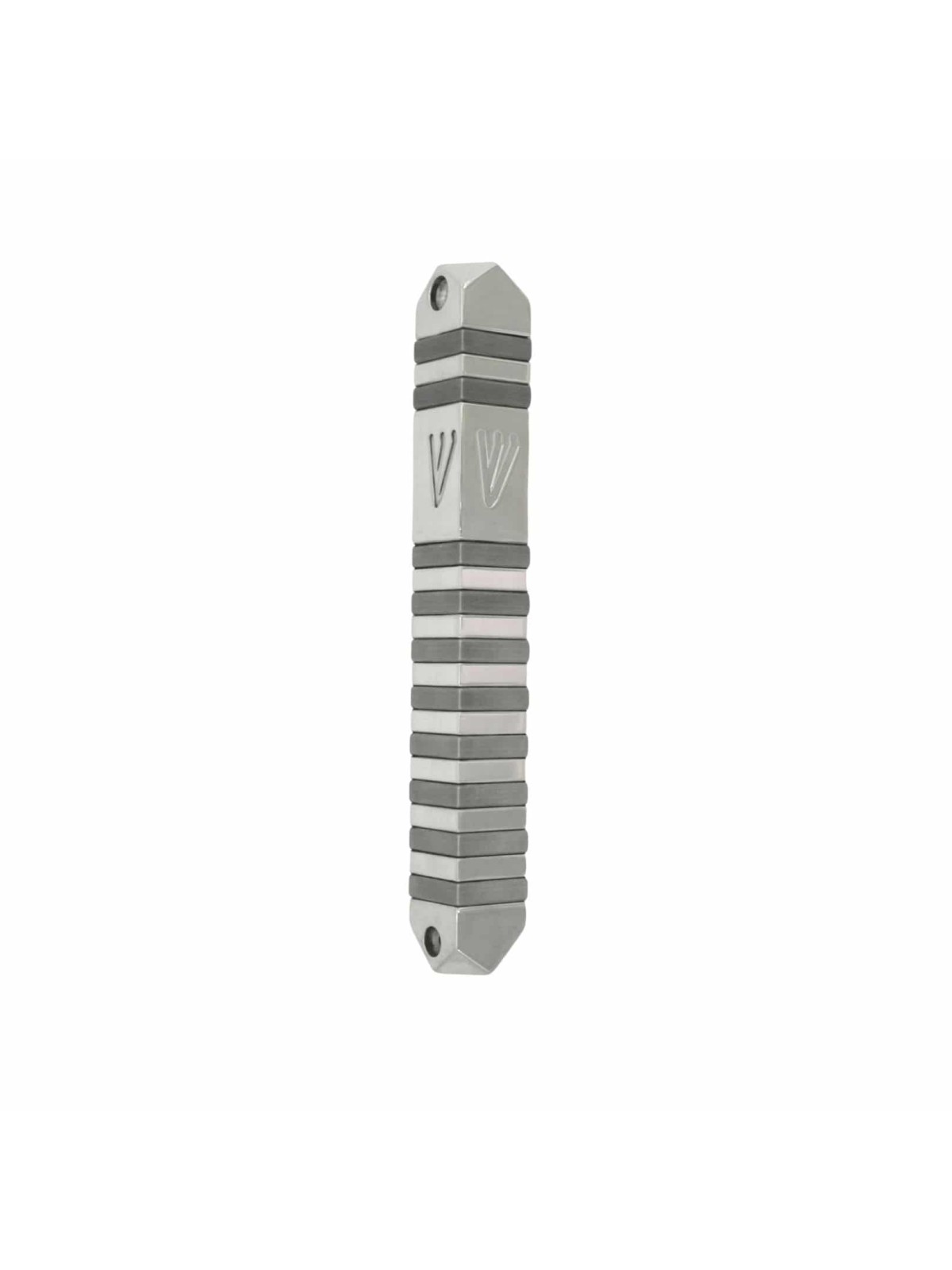Aluminum Modern XL Triangle Mezuzah Case , Extra Large Mezuzah , Israe