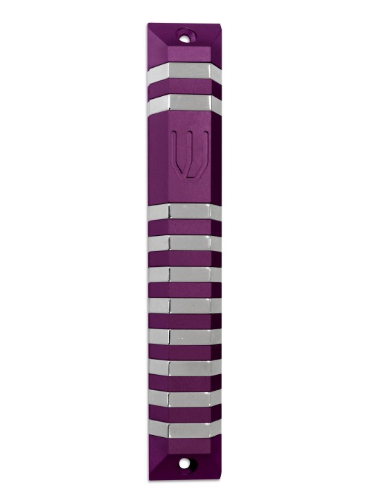 Étui Mezuzah trapèze en aluminium extra large, Mezuzah extra large, Isra