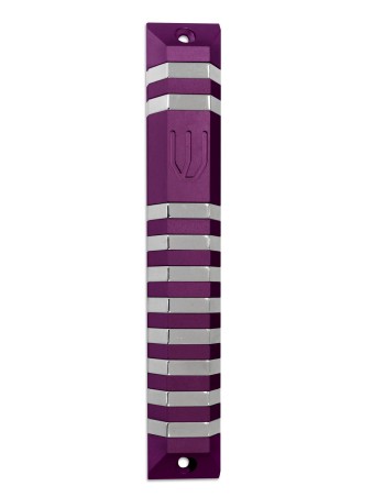 Étui Mezuzah trapèze en aluminium extra large, Mezuzah extra large, Isra