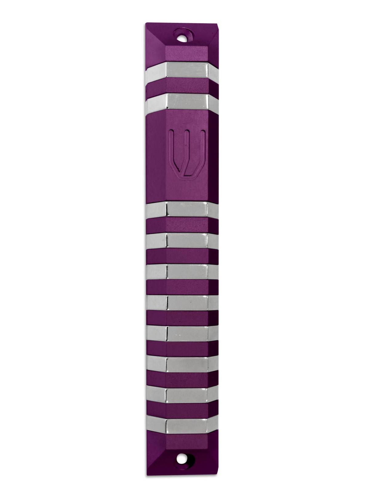 Étui Mezuzah trapèze en aluminium extra large, Mezuzah extra large, Isra