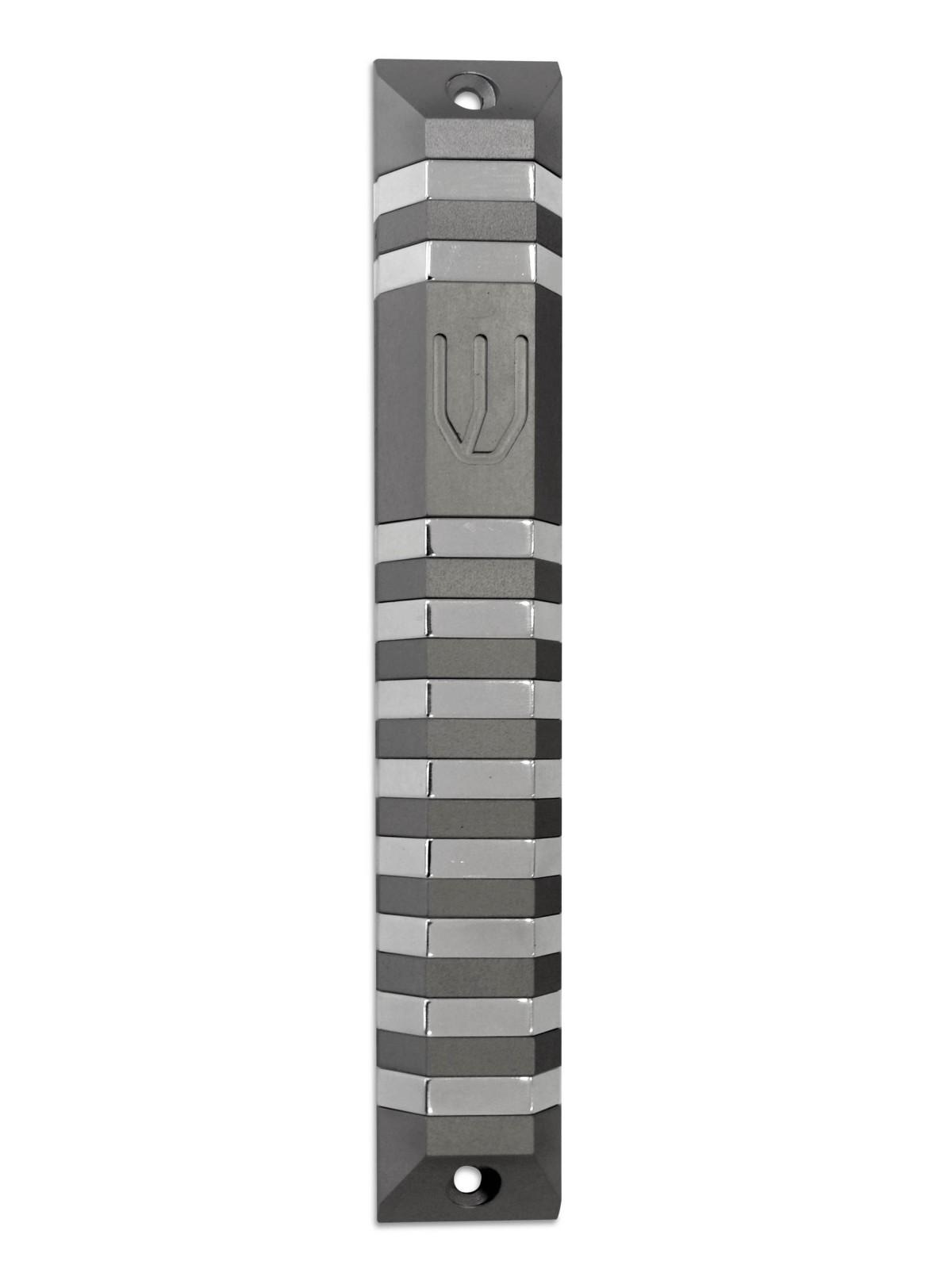 Extra Large Aluminum Trapeze Mezuzah Case , Extra Large Mezuzah , Isra