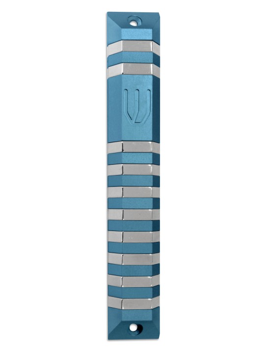 Étui Mezuzah trapèze en aluminium extra large, Mezuzah extra large, Isra