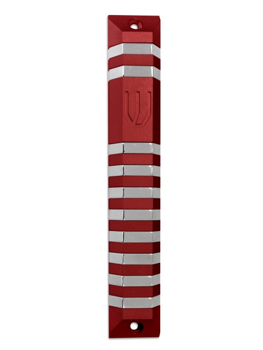 Étui Mezuzah trapèze en aluminium extra large, Mezuzah extra large, Isra