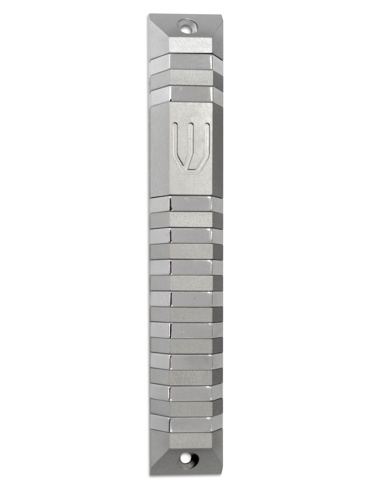 Extra Large Aluminum Trapeze Mezuzah Case , Extra Large Mezuzah , Isra