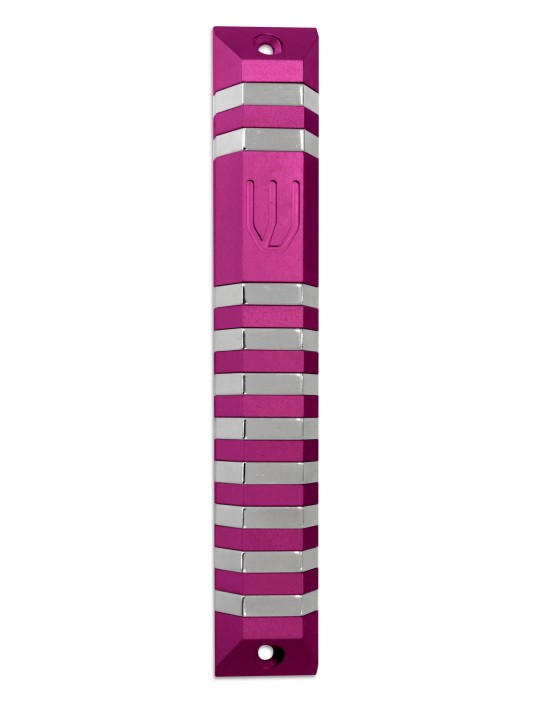 Étui Mezuzah trapèze en aluminium extra large, Mezuzah extra large, Isra