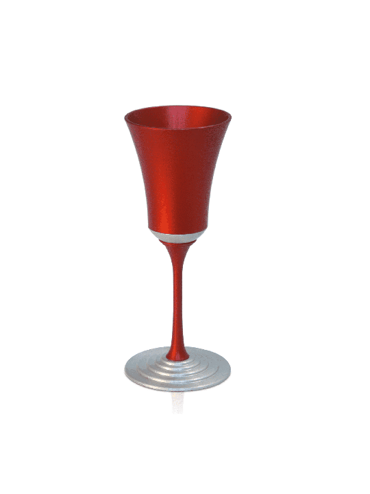 Coupe à vin en aluminium avec une tige élégante, tasses de Kiddouch modernes, israéliennes