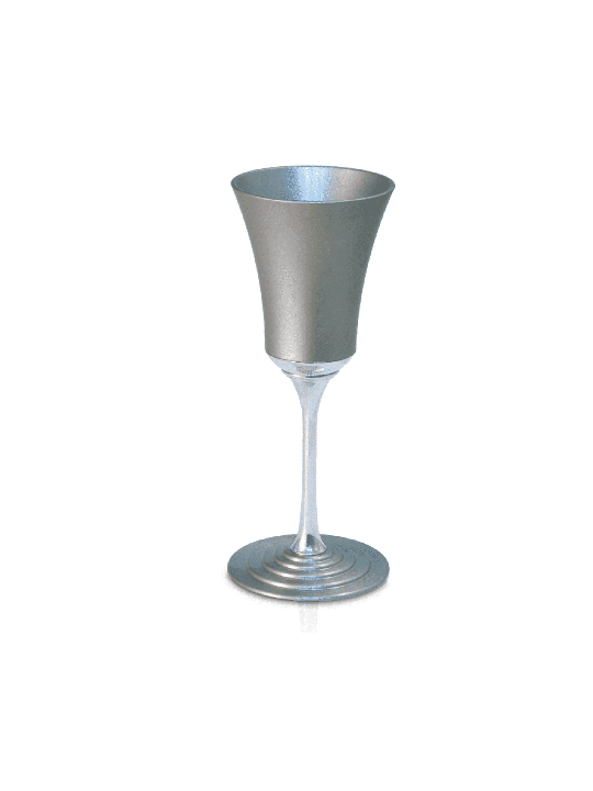Coupe à vin en aluminium avec une tige élégante, tasses de Kiddouch modernes, israéliennes