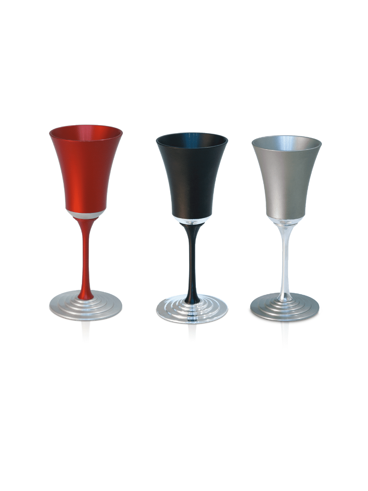 Aluminum Wine Cup with an Elegant Stem , Modern Kiddush Cups , Israeli