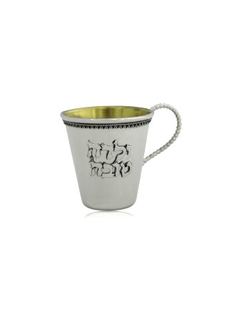 Yalda Tova Kiddush Cup Made of 925 Sterling Silver , Passover Gifts ,