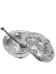 Modern Aluminum Hammered Honey Pot , Aluminum Honey Dishes , Israeli J