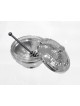 Modern Aluminum Hammered Honey Pot , Aluminum Honey Dishes , Israeli J