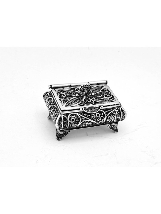 Petit Coffre Design Filigrane Argent Besamim Spice B , Argent Massif J