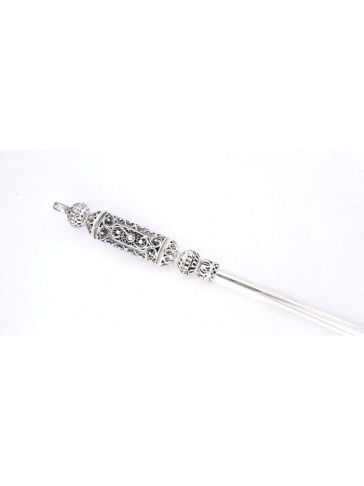 Large Traditional Silver Yad Torah With Filigree D , Passover Gifts ,
