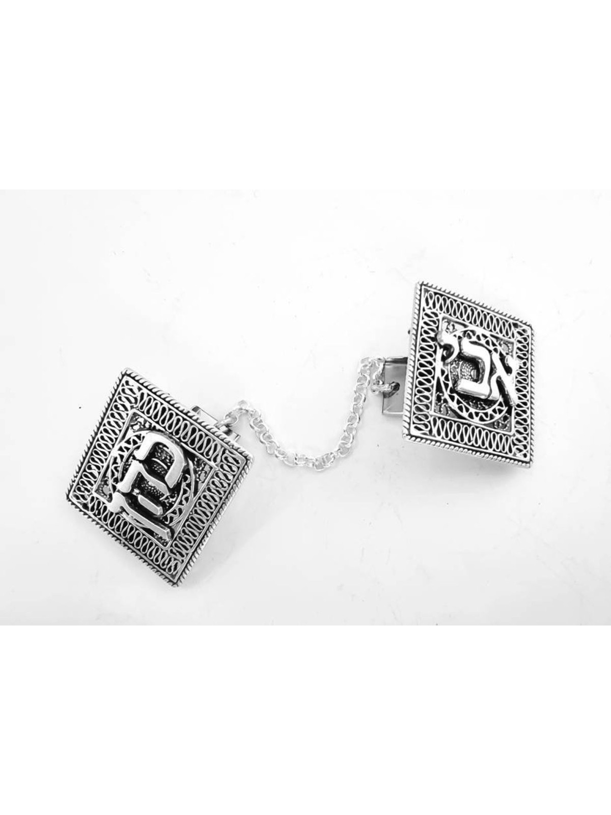 Clips de talit carrés personnalisés en argent sterling, cadeaux de Pâque, est