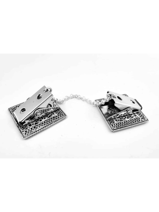 Clips de talit carrés personnalisés en argent sterling, cadeaux de Pâque, est