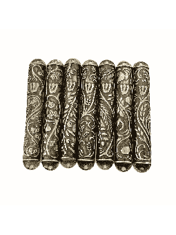 7 étuis Mezuzah en étain, conception de sept espèces, Avi Nadav Mezuzah Ca
