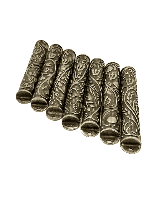 7 étuis Mezuzah en étain, conception de sept espèces, Avi Nadav Mezuzah Ca