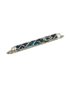 Silver Mezuzah Case with Multi Colors Enamel , For 7cm Scrolls , Israe