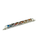 Étui Mezouza en argent avec émail multicolore, pour rouleaux de 7 cm, Israël