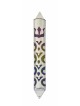 Silver Mezuzah Case with Custom Enamel Colors , Avi Nadav Mezuzah Case