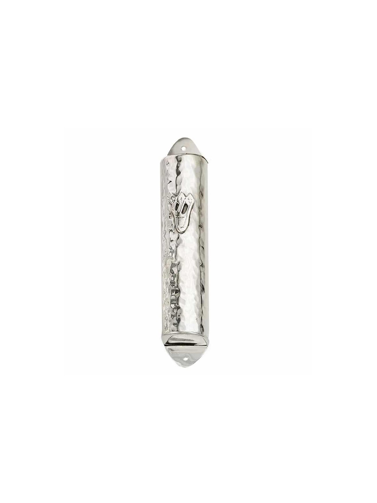 Étui Mezouza moderne martelé en argent sterling, pour rouleaux de 7 cm, Israël