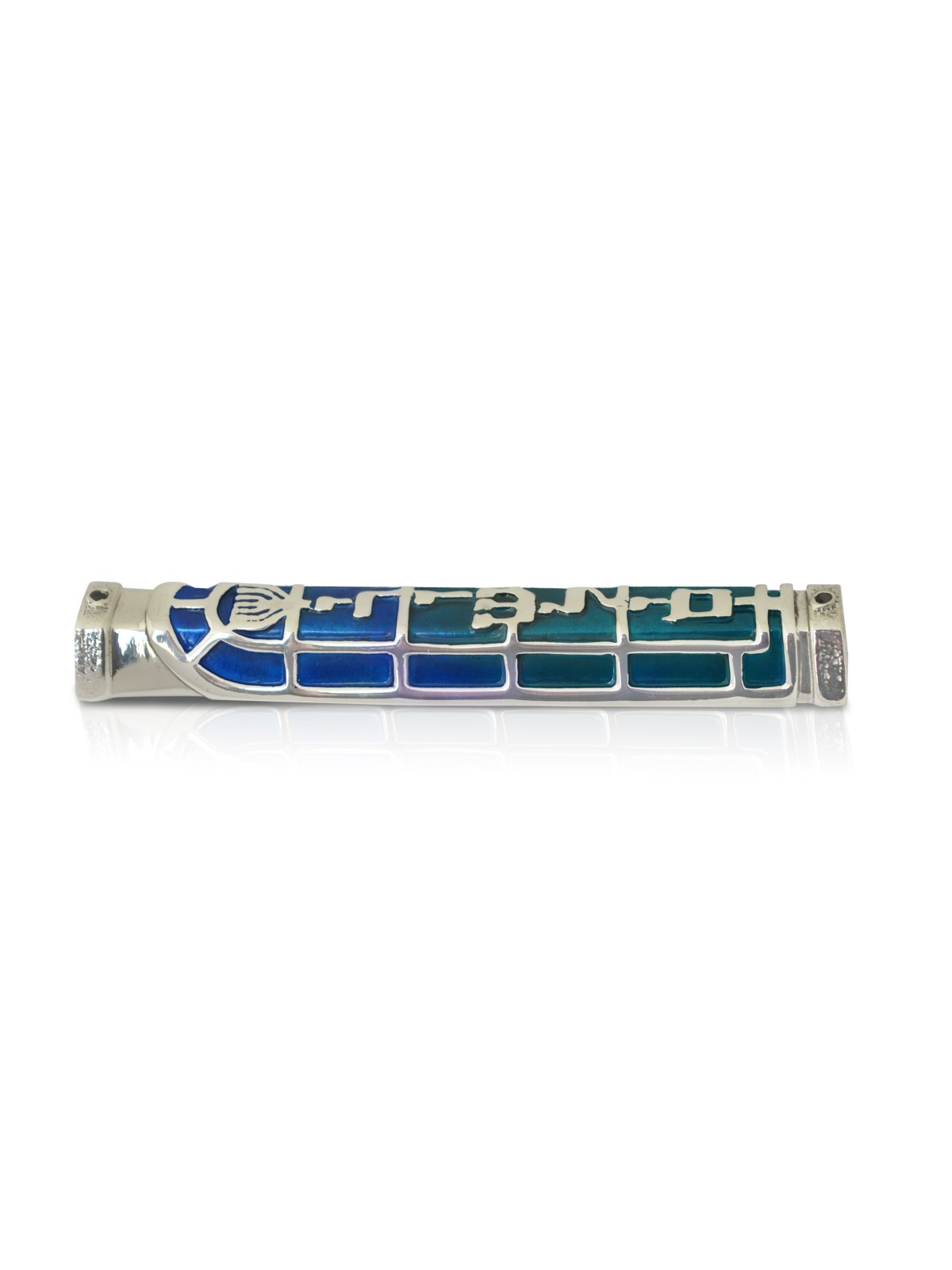 Étui Mezuzah avec décoration de Jérusalem et Menorah, Avi Nadav Mezuzah