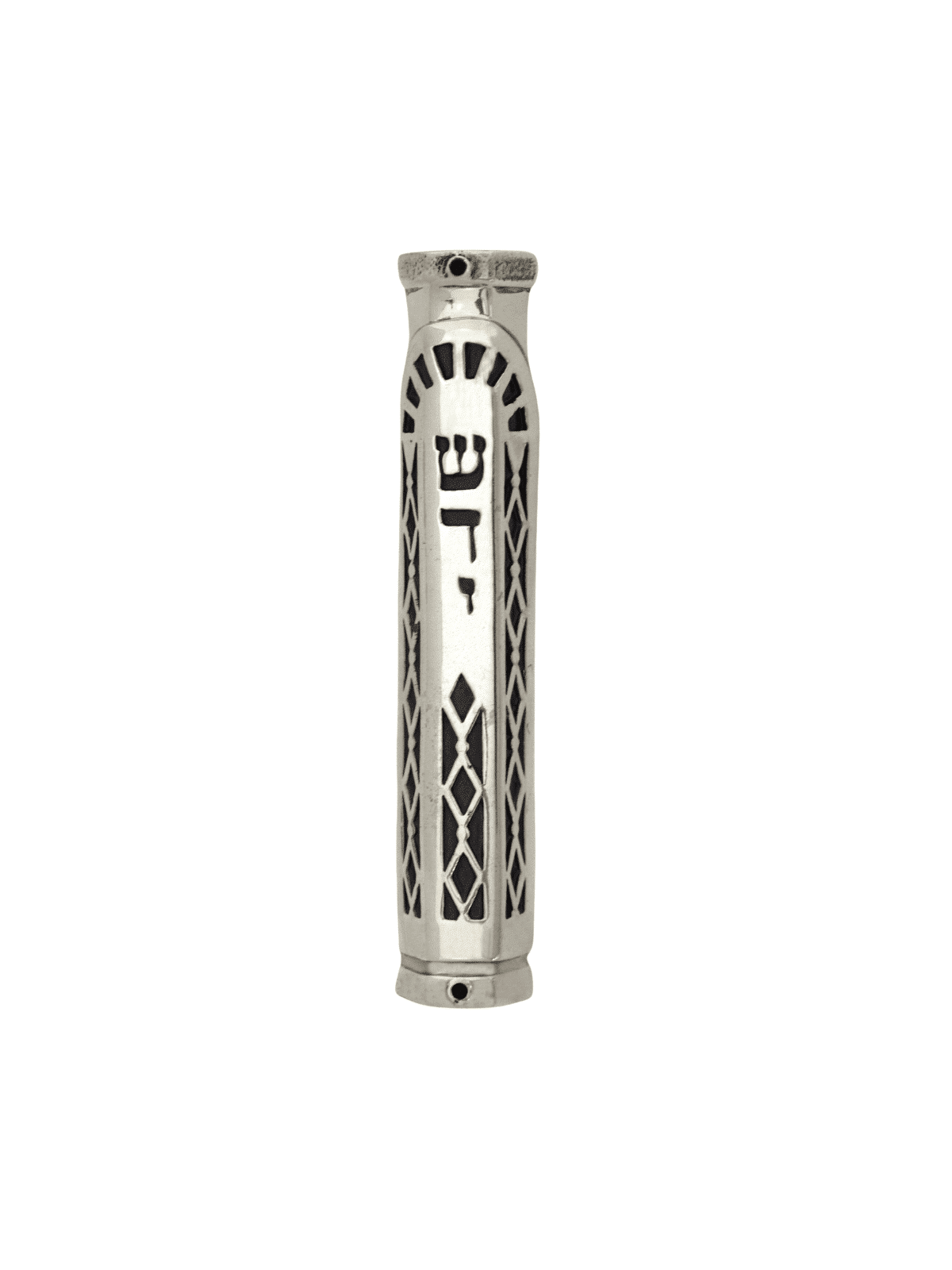 Cas coloré unique de Mezuzah d'argent sterling, cas d'Avi Nadav Mezuzah