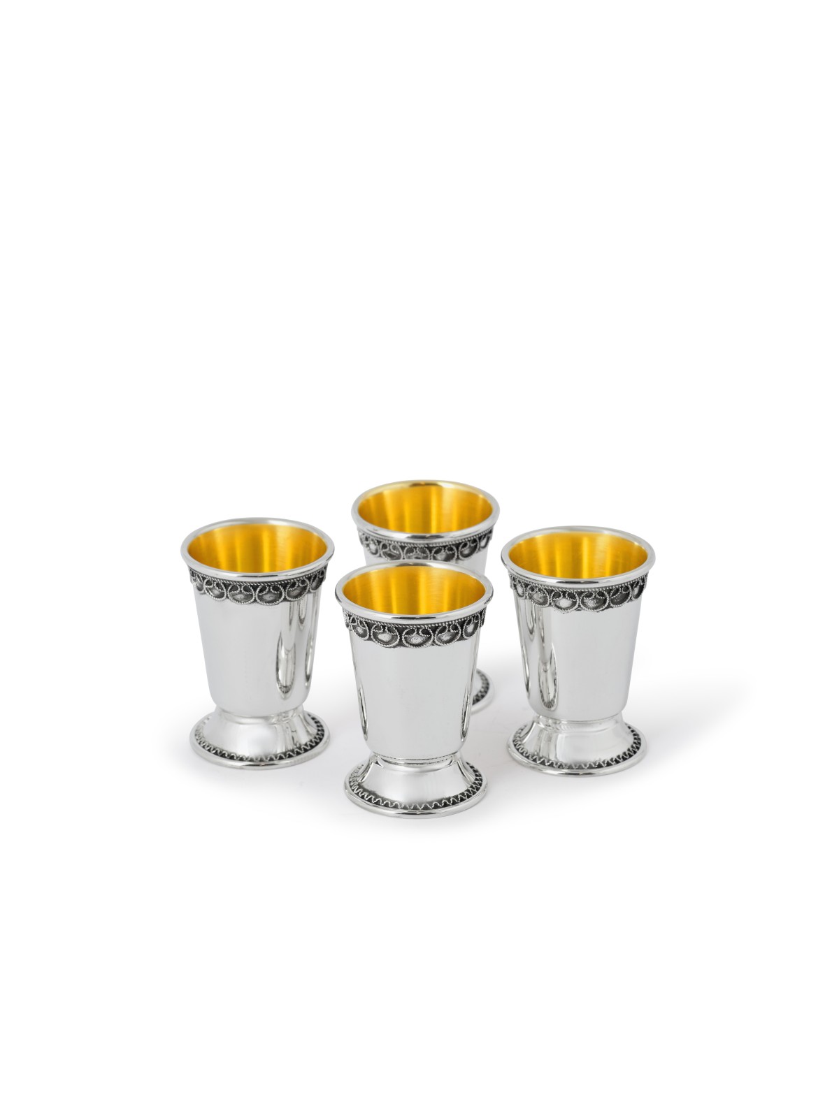 Petite tasse de Kiddouch en argent sterling avec cadeaux traditionnels de Pâque,