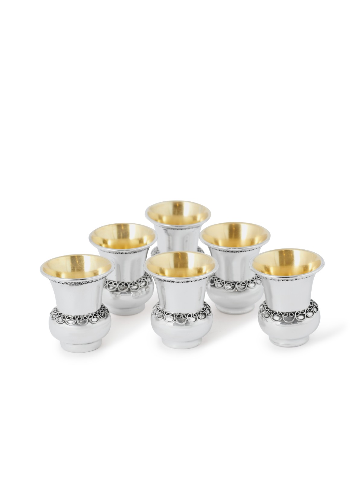 Classic Sterling Silver Small Kiddush Cup With Tra , Passover Gifts ,