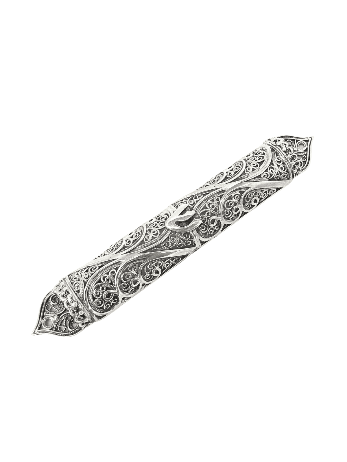 Étui Mezouza élégant et classique en argent pur, pour rouleaux de 7 cm, Israël