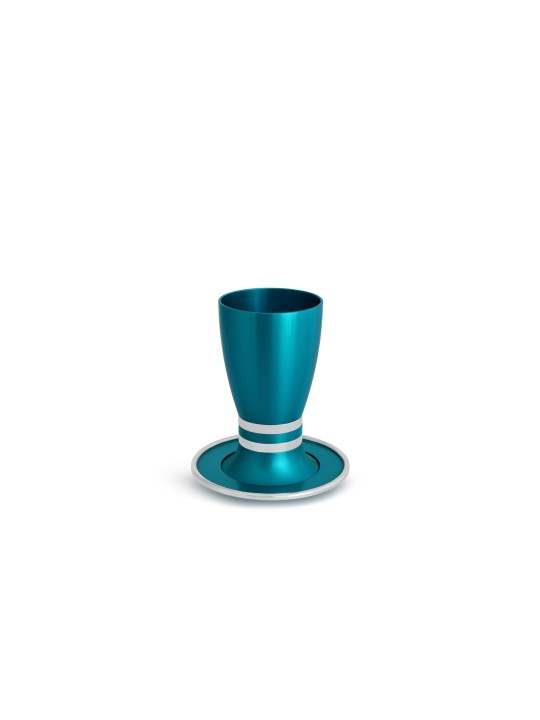 Kiddush en aluminium défini des couleurs personnalisées, tasses de Kiddush modernes, Jud israélien