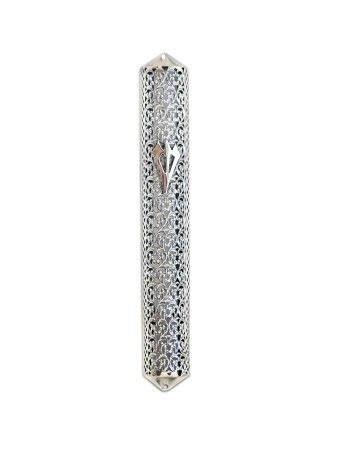 Grand étui Mezuzah en filigrane d’argent sterling, grandes Mezuzahs, israélien