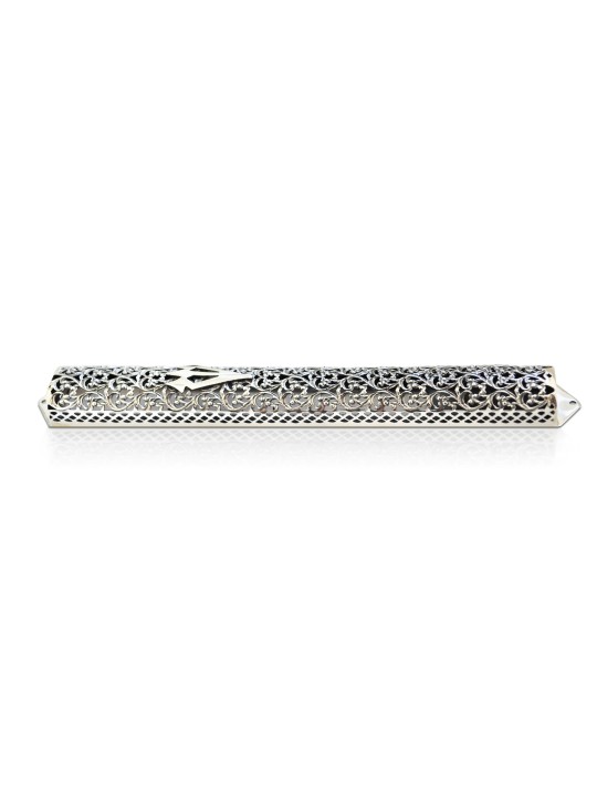Grand étui Mezuzah en filigrane d’argent sterling, grandes Mezuzahs, israélien